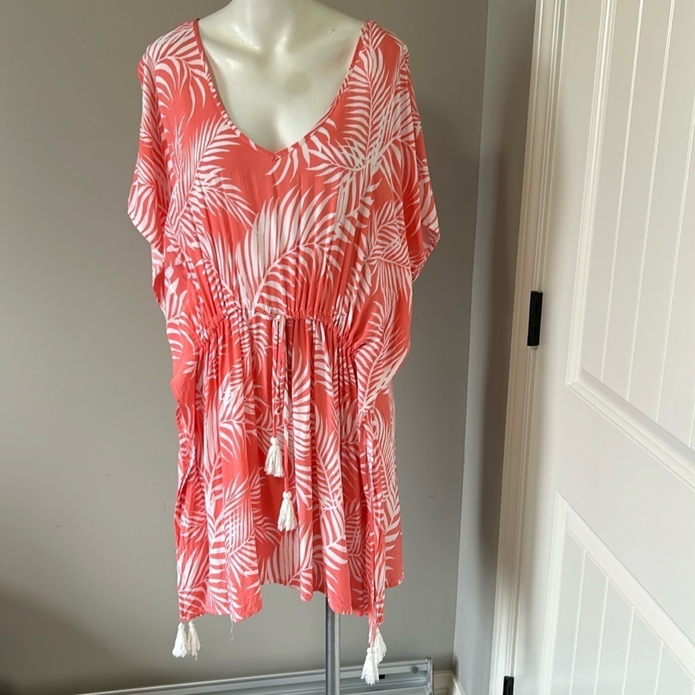 Cleobella Dreamy Sunset Swimsuit Coverup Dress Tropical Print Tassels One Size - Picture 3 of 10